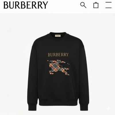 버** 체크로고 기모맨투맨