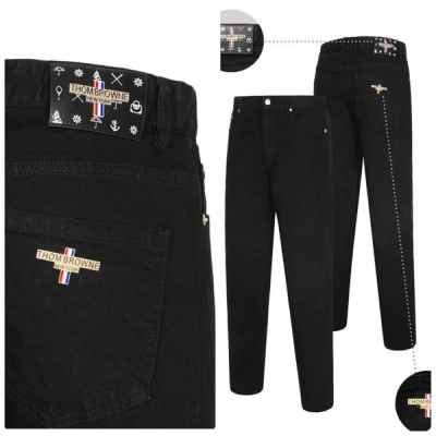 톰* 메탈 레더패치 블랙진 (여성사이즈 추가)