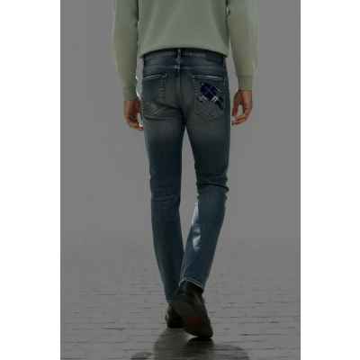 버** 보풀로고 워싱스판 데님진수입최고급