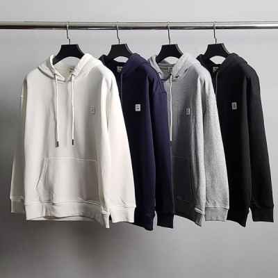 아** 화이트와펜 코튼 후드티