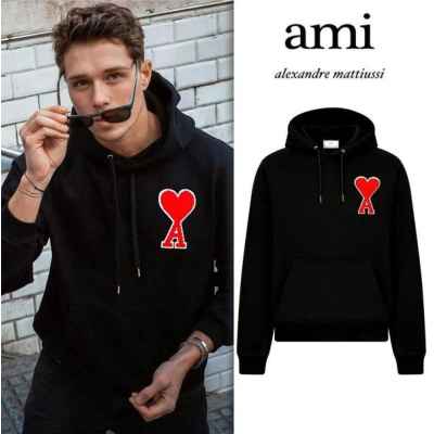 아* 레드빅패치 커플 후드  기모