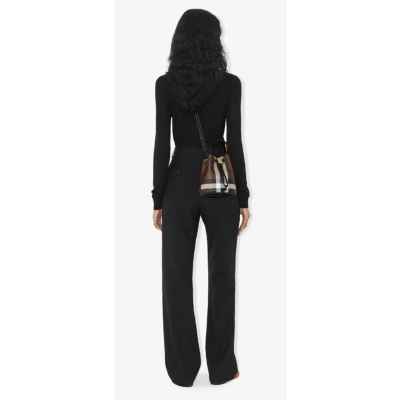 버** 체크버킷 (다크브라운)