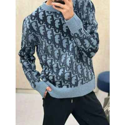 디* 오블리크 패턴 울니트