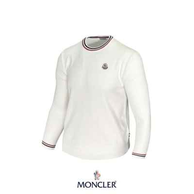 삼색라인 클래식 와펜 캐시 울 라운드 니트