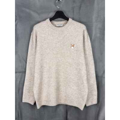 메* 키츠네 브라운 폭스헤드 캐시 라운드 니트