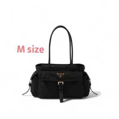 프** 익스플로어 미디엄 리나일론 및 가죽 토트백