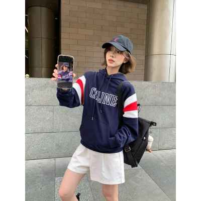 셀** 25 컬러블록 레터링 로고 프린트 후드  수입