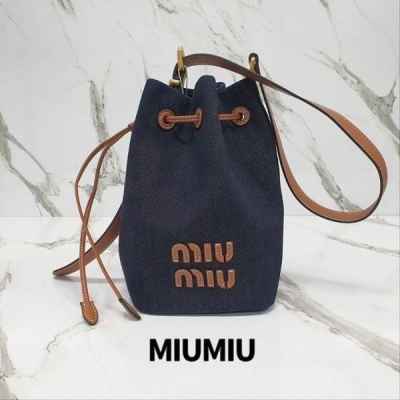 미*** 로고 데님 버킷백 147