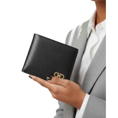 페*** 간치니 금장 가죽 반지갑 (정로스제품)